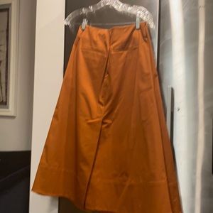Copper/ burnt orange MIDI skirt
